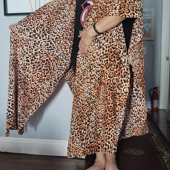 Victoria's Secret SWIM Bikini Cover Up Kimono Style Animal Print - Picture 6 of 10